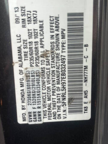 2014 Honda Odyssey Touring