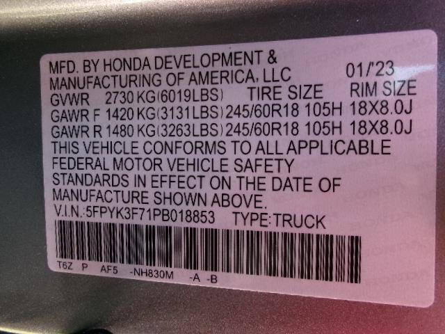 2023 Honda Ridgeline RTL-E