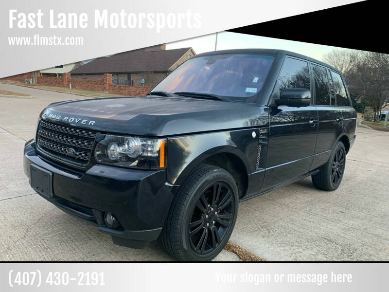 2012 Land Rover Range Rover for sale at Fast Lane Motorsports in Arlington TX