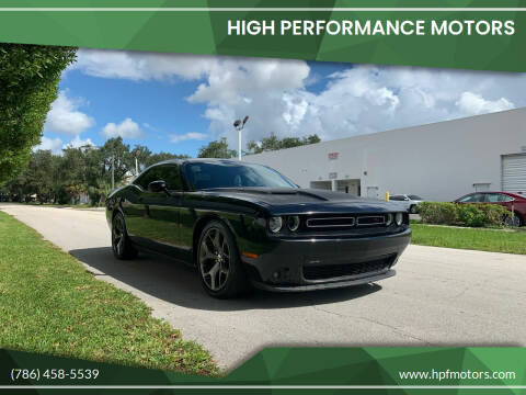 2016 Dodge Challenger for sale at HIGH PERFORMANCE MOTORS in Hollywood FL