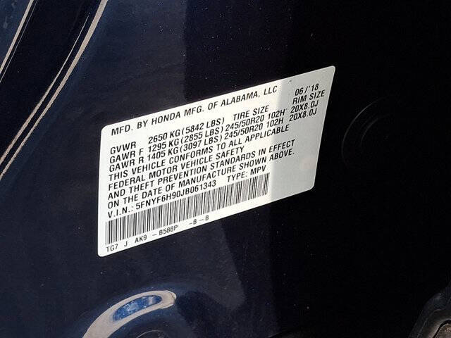 2018 Honda Pilot Touring