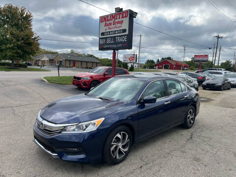 2017 Honda Accord for sale at Unlimited Auto Group in West Chester OH