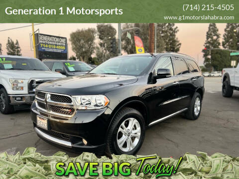 2013 Dodge Durango for sale at Generation 1 Motorsports in Whittier CA