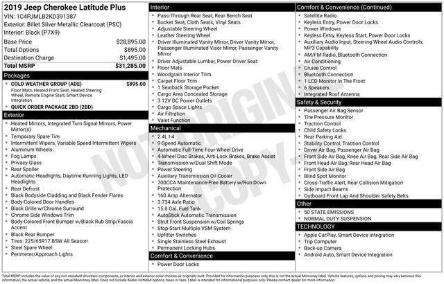 2019 Jeep Cherokee Latitude Plus