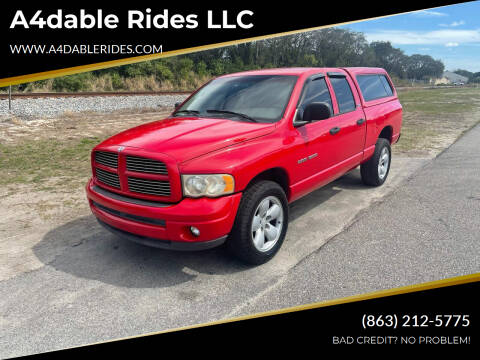 2002 Dodge Ram Pickup 1500 for sale at A4dable Rides LLC in Haines City FL