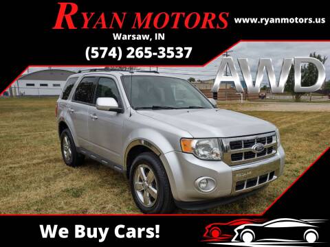 2010 Ford Escape for sale at Ryan Motors LLC in Warsaw IN