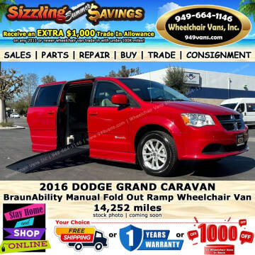 2016 Dodge Grand Caravan for sale at Wheelchair Vans Inc in Laguna Hills CA