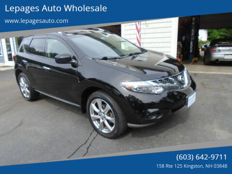 2012 Nissan Murano for sale at Lepages Auto Wholesale in Kingston NH