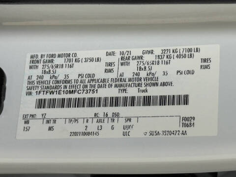 2021 Ford F-150 Lariat