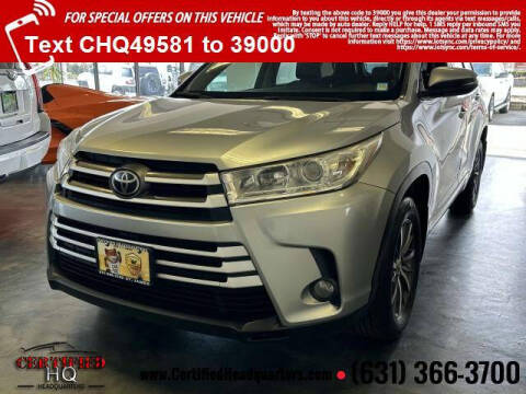 2017 Toyota Highlander for sale at CERTIFIED HEADQUARTERS in Saint James NY