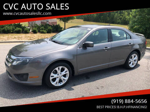 2012 Ford Fusion for sale at CVC AUTO SALES in Durham NC