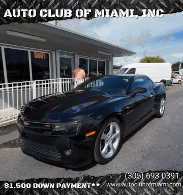 2015 Chevrolet Camaro for sale at AUTO CLUB OF MIAMI, INC in Miami FL