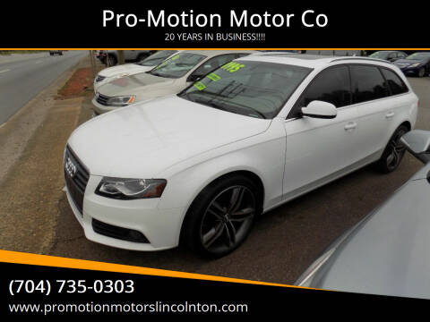 2011 Audi A4 for sale at Pro-Motion Motor Co in Lincolnton NC