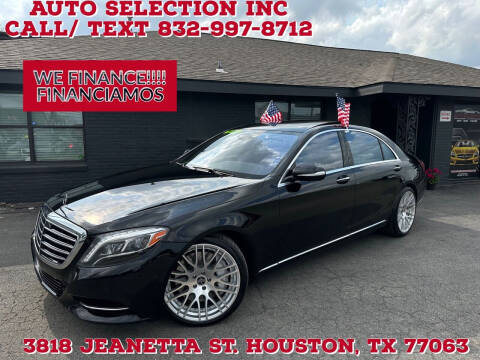 2015 Mercedes-Benz S-Class for sale at Auto Selection Inc. in Houston TX