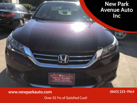 2014 Honda Accord for sale at New Park Avenue Auto Inc in Hartford CT