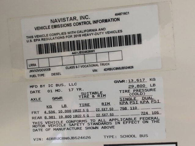 2018 IC Bus CE Series