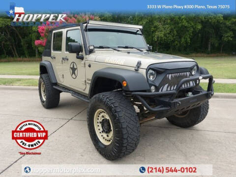 2017 Jeep Wrangler Unlimited for sale at HOPPER MOTORPLEX in Plano TX