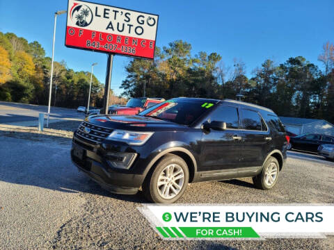 2017 Ford Explorer for sale at Let's Go Auto in Florence SC