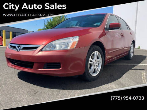 2007 Honda Accord for sale at City Auto Sales in Sparks NV