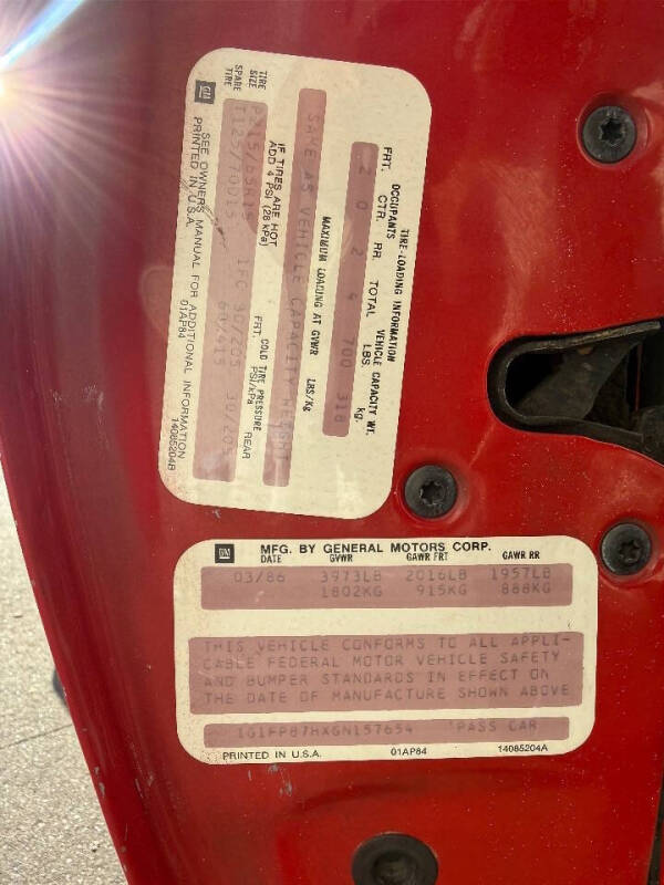 1986 Chevrolet Camaro Z28