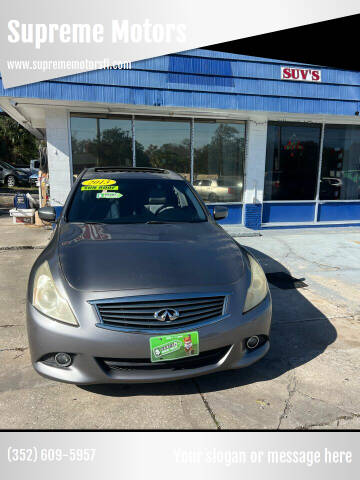 2013 Infiniti G37 Sedan for sale at Supreme Motors in Leesburg FL