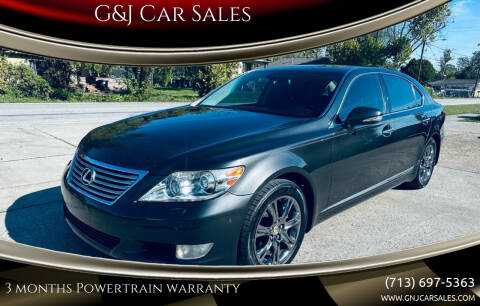 2010 Lexus LS 460 for sale at G&J Car Sales in Houston TX
