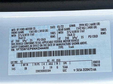 2022 Ford F-150 Lariat