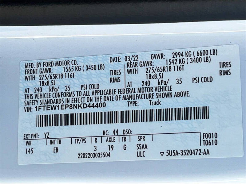 2022 Ford F-150 Lariat