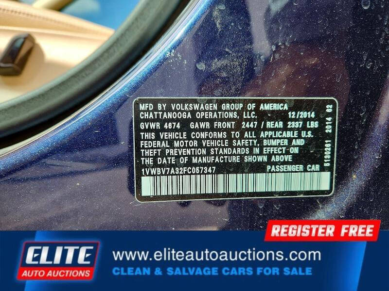 Dk. Blue 2015 Volkswagen Passat 2.0L TDI SE 24