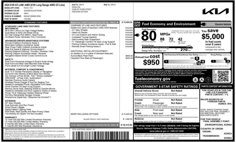 2024 Kia EV9 GT-Line