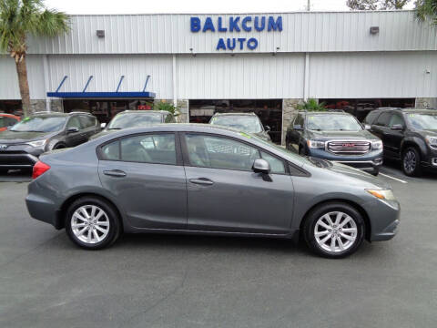 2012 Honda Civic for sale at BALKCUM AUTO INC in Wilmington NC