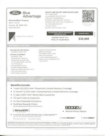 2024 Ford Escape ST-Line Select