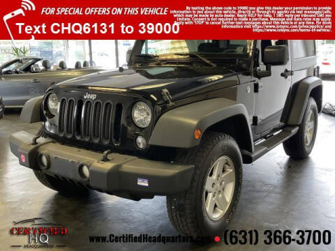 2015 Jeep Wrangler for sale at CERTIFIED HEADQUARTERS in Saint James NY