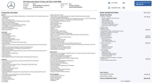 2016 Mercedes-Benz E-Class E 350