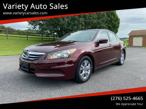 2012 Honda Accord for sale at Variety Auto Sales in Abingdon VA
