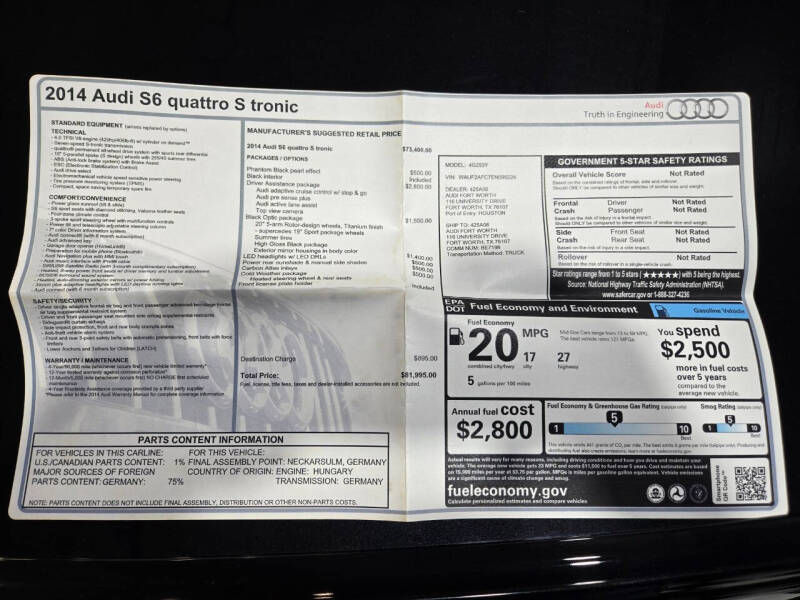 2014 Audi S6 4.0T quattro