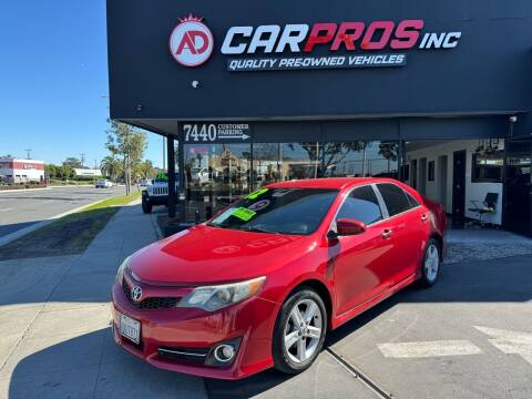 2012 Toyota Camry for sale at AD CarPros, Inc. in Downey CA