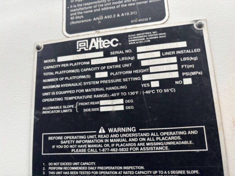 2013 Ford F750 Bucket Truck