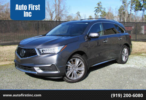 2017 Acura MDX for sale at Auto First Inc in Durham NC