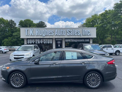 2018 Ford Fusion for sale at T.K. Hughes Auto Sales Inc. in Richmond VA