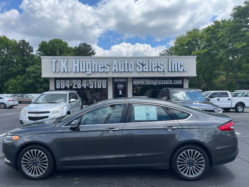 2018 Ford Fusion for sale at T.K. Hughes Auto Sales Inc. in Richmond VA