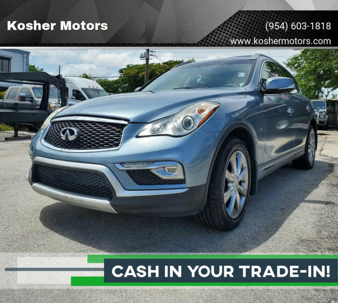 2017 Infiniti QX50 for sale at Kosher Motors in Hollywood FL