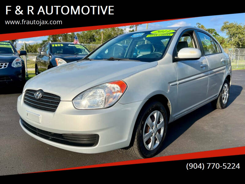 2011 Hyundai Accent for sale at F & R AUTOMOTIVE in Jacksonville FL