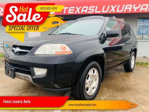2002 Acura MDX for sale at Texas Luxury Auto in Cedar Hill TX