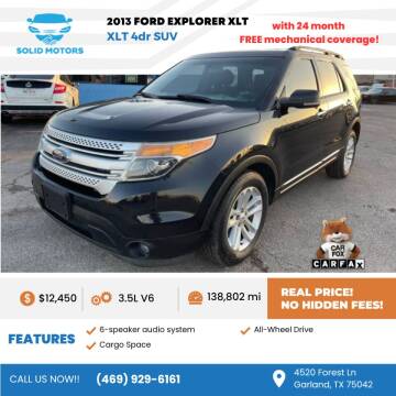 2013 Ford Explorer for sale at SOLID MOTORS LLC in Garland TX
