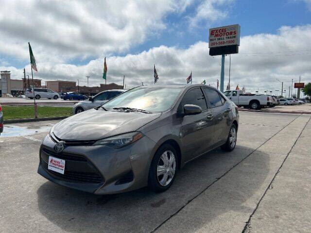 2017 Toyota Corolla for sale at Excel Motors in Houston TX