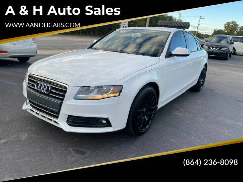 2011 Audi A4 for sale at A & H Auto Sales in Greenville SC