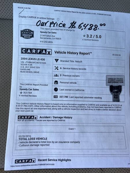 2004 Lexus LS 430