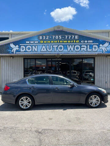 2013 Infiniti G37 Sedan for sale at Don Auto World in Houston TX