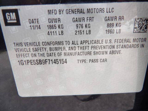 2015 Chevrolet Cruze 2LT Auto